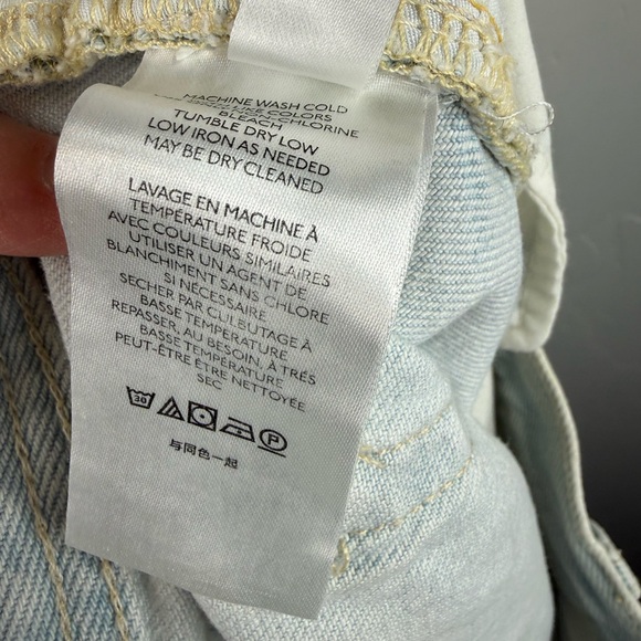 Free People We The Free Maggie Denim Distressed Straight Leg Jeans Size 30 - Picture 6 of 11